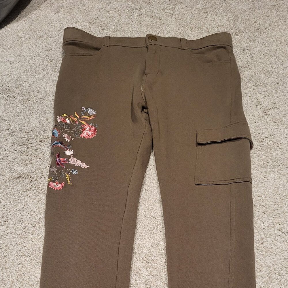 Matilda Jane Brown Embroidered Pants- Medium